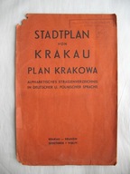 GENERALNA GUBERNIA KRAKAU PLAN KRAKOWA ZE SPISEM ULIC stara MAPA