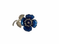 Broszka w kształcie kwiatu z oczkami