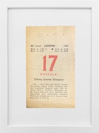 KARTKA Z KALENDARZA 1985-11-17 ORYGINAŁ W RAMCE, PREZENT NA 40 LAT