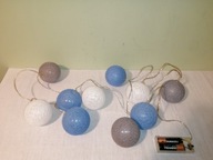 Girlanda lampki kulki świecące 10 żarówek GRATIS