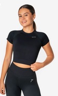 KOSZULKA CROP TOP TERMOAKTYWNA BLUZKA KRÓTKA Z KRÓTKIM RĘKAWKIEM RĘKAWEM M