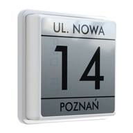 Nowoczesny PODŚWIETLANY numer domu LED tabliczka adresowa M+ dom budynku