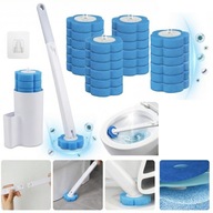 SZCZOTKA WC TOALETOWA JEDNORAZOWA + 24 WKŁADY ANTYBAKTERYJNA CZYŚCI MOCNA