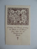 BOŻE NARODZENIE POKŁON TRZECH KRÓLI przedwojenny ŚW. OBRAZEK 1935