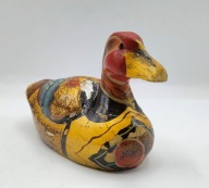 stara DZIKA KACZKA kaczuszka z drewna kolekcjonerska do renowacji 15 cm