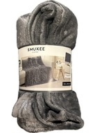 Smukee Koc dekoracyjny Miękki Ciepły 150 x 200 cm Szary w Gwiazdki