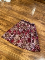 Next 152 cm bordowa spódnica na dziewczynkę kwiaty