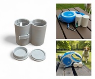 POJEMNIK NA SMACZKI I WORECZKI MULTI BOX DUO SMYCZY FLEXI CLASSIC M SZARY