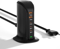VPSUN Stacja Ładowania 55W 5-Portowa 2x USB 3x USB-C