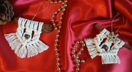 Ozdoby choinkowe handmade makrama