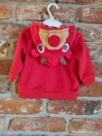 czerwona milutka bluza renifer * 74cm