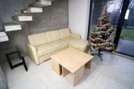 Stolik kawowy z litego drewna bukowego, 100 % lite drewno