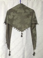 CHUSTKA APASZKA TRÓJKĄTNA BEŻOWA WZORZYSTA