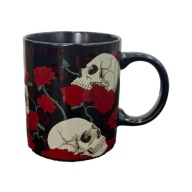 Kubek porcelanowy "Czaszki i Róże"
