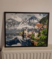Obraz akrylowy krajobraz natura pejzaż 40cm x 50cm jezioro i góry