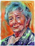 Wisława Szymborska - akwarela Fine Art | Ręcznie malowany oryginał 26x38 cm