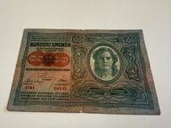 100 koron Austria / Austro-Węgry 1912 (1919) P#56 F