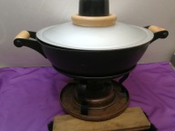 podgrzewacz parnik fondue? ryba? stojak palnik miedź alu stal STEPHANIE