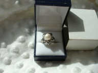 NOWY PIERŚCIONEK SOGNI D'ORO PERŁA SPINELE 8K pr. 333 + GRATIS!!!