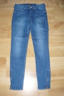 Dżinsy LEE, r. 26/33, Scarlett Cropped, zamki, niebieskie, nowe!