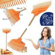 GRABIE WACHLARZOWE OGRODOWE LEKKIE DO TRAWY LIŚCI TWOŻYWO SZTUCZNE + KIJ