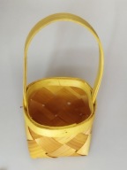 Koszyk wiklinowy z uchwytem wielkanocny koszyczek na Wielkanoc na święconkę