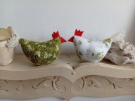 ZABAWNE KURY KURKI Z MATERIAŁU- komplet 2 sztuki