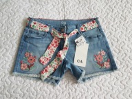 Pepco piękne spodenki dżins i kwiatki nowe roz 134