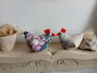 ZABAWNE KURY KURKI Z MATERIAŁU- komplet 2 sztuki