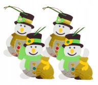 4x Piankowe Figurki Wyklejanki Świąteczne DIY Zestaw Kreatywny