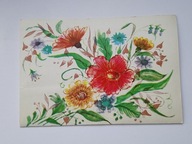 Stary telegram - Kwiaty i kwiatki - proj. Danuta Imielska