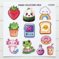 Zestaw Naklejek Kawaii – Słodkie Wlepki do Planera Journal Mix Wzorów