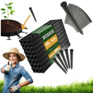 OBRZEŻE OGRODOWE PLASTIKOWE TRAWNIKOWE CZARNE BORDER ELASTYCZNE 48M + KOTWY