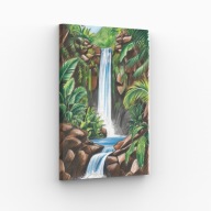 Obraz na płótnie 30x40 Wodospad w Dżungli 2 natura | Pomysł na Prezent