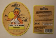ETYKIETA - BROWAR STAROPOLSKI - BESTBIR - PIWO Z SOKIEM - CYTRYNA