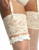 Śliczna markowa podwiązka Elomi 8295WE UK L EUR L biała