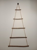 CHOINKA DREWNIANA WISZĄCA NA ŚCIANE OZDOBA ŚWIĄTECZNA DUŻA 125CM