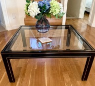 Pierre Vandel Paris stolik kawowy art Deco 90/90cm 1970r