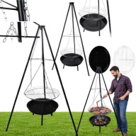 PALENISKO TRÓJNÓG GRILL RUSZT OGNISKOWY OGRODOWE DUŻY 50CM DO OGNISKO