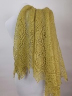 Ręcznie wykonana ekskluzywna chusta z kid moheru i jedwabiu