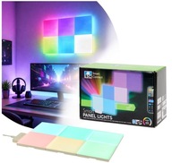 Panele LED Smart LSC 6szt RGB Inteligentne Światło Aplikacja Gaming