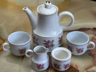 VINTAGE STARY MAŁY SERWIS DLA DZIECI W RÓŻE RÓŻYCZKI - DZBANEK 15CM