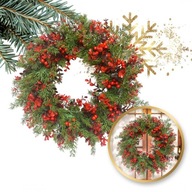 Girlanda wieniec ozdoba na drzwi stroik 45cm 160 gałązek choinka jak żywa W