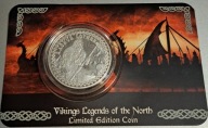 Wyspy Salomona 50 centów 2025r Wikingowie Ragnar Lothbrok nakład 499 sztuk