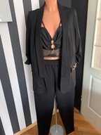 Garnitur damski, S.Moriss, czarny komplet, kostium, r. L