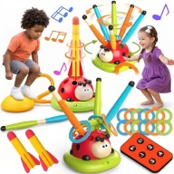 GRA ZRĘCZNOŚCIOWA DLA DZIECI BIEDRONKA 3W1 SKAKANKA WYRZUTNIA RZUT DO CELU