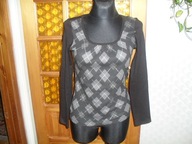 CZARNA -BLUZECZKA W ROMBY-ROZM 36