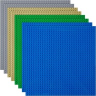 Płytka konstrukcyjna do klocków 32x32 4 szt szary niebieski zielony beż