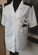 piekna biala bluzka/ tunika z haftem r 44-48