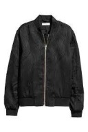 H&M CZARNA BOMBERKA GRANAT XS 34 ŻAKARDOWA